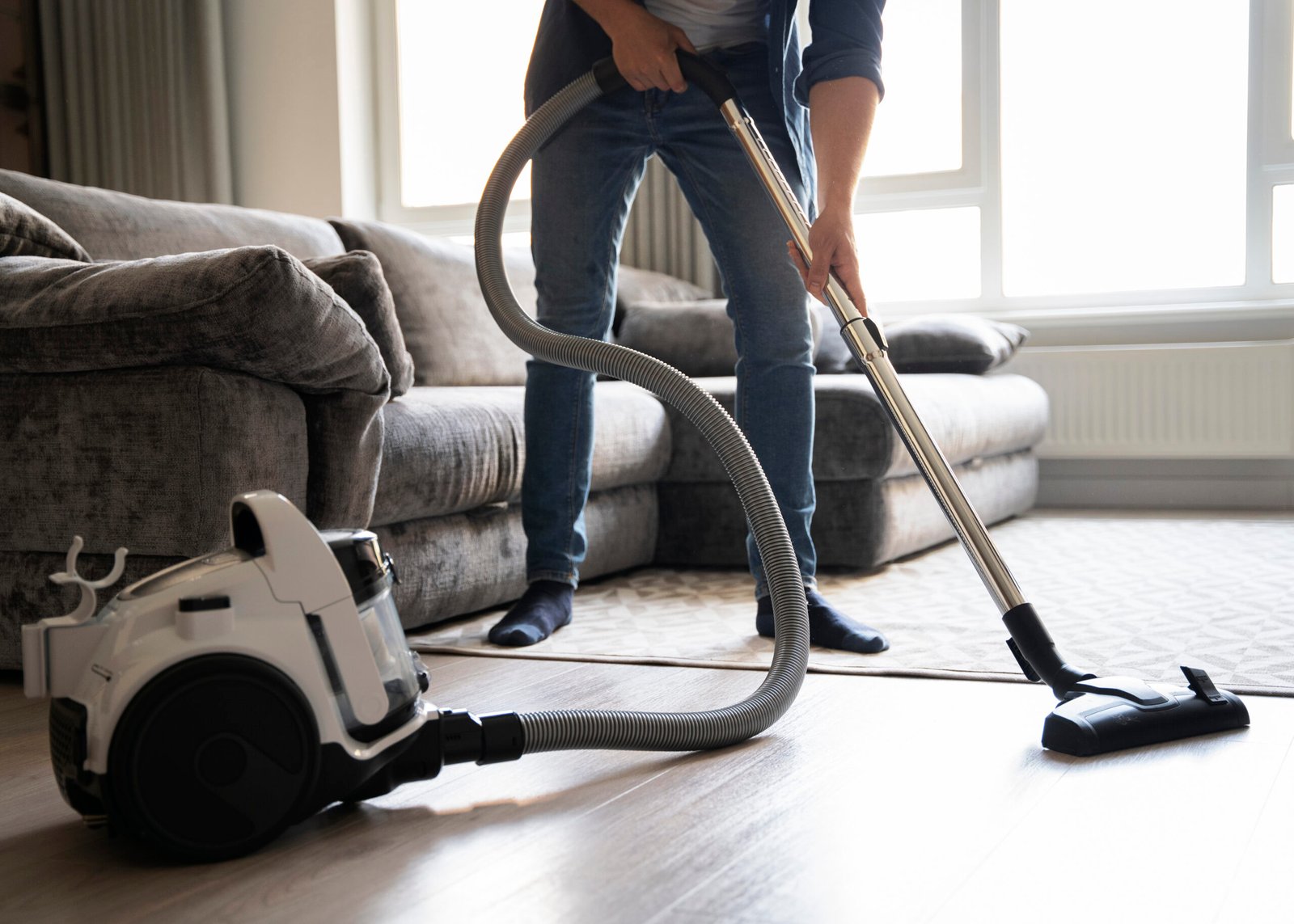 man-servant-doing-chores-around-house