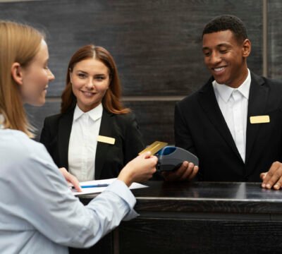 receptionists-elegant-suits-during-work-hours